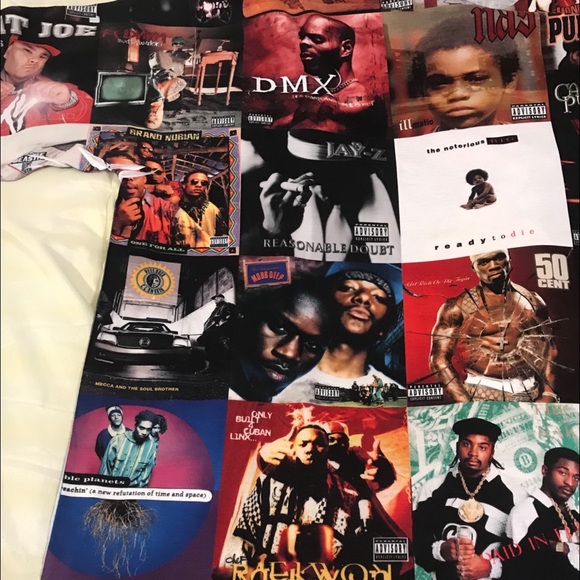 ♨️EAST COAST HIP HOP♨️ALBUM COVER COLLAGE T-SHIRT - Picture 2 of 8